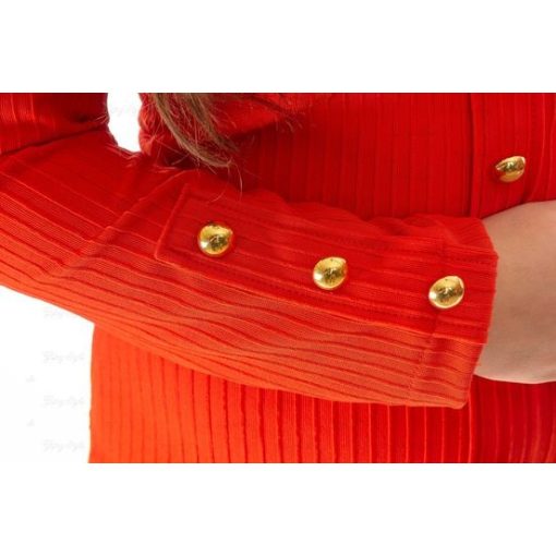 Narancspiros puffos ujjú ruha