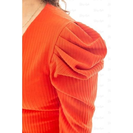 Narancspiros puffos ujjú ruha