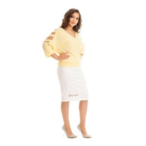 Strasszos ujjú felső