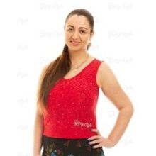 Strasszos-csipkés ujjatlan felső