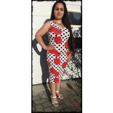 Pretty pöttyös-virágos ruha 