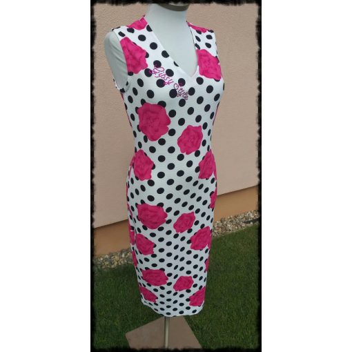 Pretty pöttyös-virágos ruha 